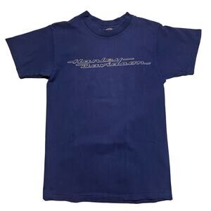 Vintage 90s Harley Davidson Purple Graphic Spell Out T-Shirt